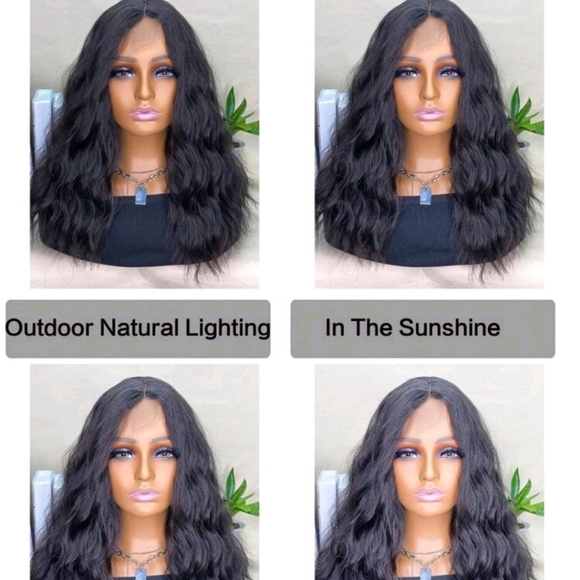 LydiaMFahions Glueless Black Curly Wig new - Picture 4 of 8